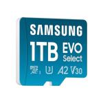 Samsung EVO Select microSD Memory Card + Adapter, 1TB microSDXC, Up-to 160 MB/s, 4K UHD, UHS-I, C10, U3, V30, A2, for Mobile Phone, Smartphones, Nintendo-Switch, and Tablets (MB-ME1T0SA/AM)