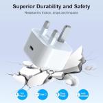 iPhone 17 16 15 Fast Charger, 20W iPhone Fast Charger Plug with 2M USB C to C Cable for IPhone 17/16/15/15 Plus/15 Pro/15 Pro Max/iPad Pro/Air/Mini, USB C Plug Mobile Phone Charger USB C Power Adapter