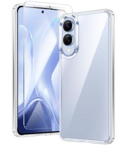 FNTCASE for Samsung Galaxy S25-Edge Case: Clear Military Grade Drop Protection Anti Yellowing Cell Phone Cover - Rugged Shockproof Protective Bumper Transparent Phonecase