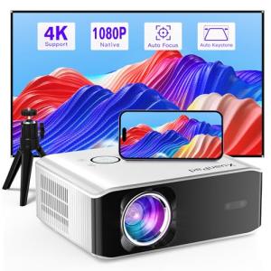 XuanPad Mini Projector, 2025 Upgraded 26000L Portable Video Home Projector, 4K Support, Compatible with TV Stick, HDMI, USB, Laptop, iPhone, Android Smartphone