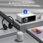 XuanPad Mini Projector, 2025 Upgraded 26000L Portable Video Home Projector, 4K Support, Compatible with TV Stick, HDMI, USB, Laptop, iPhone, Android Smartphone