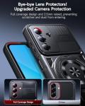 LeYi for Samsung Galaxy A16-5G Phone Case: with Glass Screen Protector, Samsung A16 5G Case Fit Magsafe Heavy Duty Rugged Shockproof Protection Magnetic Ring Stand Mobile Cover Funda para A 16, Black