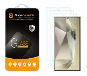 Supershieldz (3 Pack) Designed for Samsung (Galaxy S24 Ultra) Tempered Glass Screen Protector, Anti Scratch, Bubble Free
