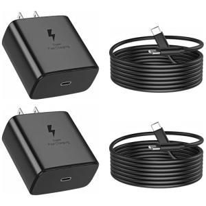 2025 New Super Fast Charger USB C, 2Pack 45W Type-C Android Phone Charger Fast Charging Cord Compatible with Samsung Galaxy S25 ultra/S25+/S25/S24 Ultra/S24/S23 Ultra/S23+/S23/S22 Ultra/S22+/S20 Ultra