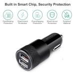 Fast Car Charger, Quick Charging 5.4A/30W Phone USB Adapter Rapid Plug 2 Port Cigarette Lighter Auto Charger Flush Compatible Samsung, Tablet, iPhone, iPad, LG, Automobile