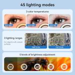 APEXEL HB100 Ultra HD Phone Macro Lens with 45 Lighting Options & AF Anti-Glare Macro Lens Suitable for iPhone, Samsung, Pixel and Other Smartphones