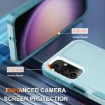 RMOCR Case for Samsung Galaxy A16 5G, Full Body Heavy Duty Rugged Shockproof Protective Phone Cover with Lanyard Strap, Tempered Glass Screen Protector and Camera Lens Cover, Mint Green