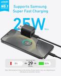 Anker 25W USB C Charger Block, Compact and Foldable, Supports PPS Fast Charging for Galaxy S24/Z Fold/Z Flip/Tab, iPhone 17/16 Series, iPad (Black, 1pack with Cable)