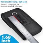 COANJIUO Cell Phone Holster with Card Holder Pouch Belt Clip Men for iPhone 17 Air 16 15 14 13 12 11 Pro Max Plus Samsung Galaxy S25 S24 S23 S22 Plus FE, L-Black