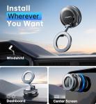Coolpowfor Magsafe Car Mount [26X N58 Magnets] Upgraded Vacuum Magnetic Phone Holder for Cars 360° Adjustable Phone Mount for Car/Gym/Smooth Surface Cell Phone Holder for iPhone 17 16 15 14 13