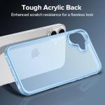 ivoler 3 in 1 Case for iPhone 17 with 2 Pieces Tempered Glass Screen Protectors, Military Standard Shockproof Cell Phone Case, Matte Translucent Anti-Fingerprint Protective Case,Light-Blue