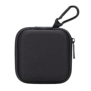 Ginsco Mini-Portable Hard Shell Square Earbuds Case for Apple EarPods/Samsung Galaxy Wired/Wireless Earbuds, Cell Phone Accessories Organizer with Carabiner for Earphones Tech Pouch