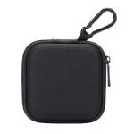 Ginsco Mini-Portable Hard Shell Square Earbuds Case for Apple EarPods/Samsung Galaxy Wired/Wireless Earbuds, Cell Phone Accessories Organizer with Carabiner for Earphones Tech Pouch
