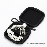 Ginsco Mini-Portable Hard Shell Square Earbuds Case for Apple EarPods/Samsung Galaxy Wired/Wireless Earbuds, Cell Phone Accessories Organizer with Carabiner for Earphones Tech Pouch