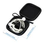 Ginsco Mini-Portable Hard Shell Square Earbuds Case for Apple EarPods/Samsung Galaxy Wired/Wireless Earbuds, Cell Phone Accessories Organizer with Carabiner for Earphones Tech Pouch
