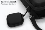 Ginsco Mini-Portable Hard Shell Square Earbuds Case for Apple EarPods/Samsung Galaxy Wired/Wireless Earbuds, Cell Phone Accessories Organizer with Carabiner for Earphones Tech Pouch