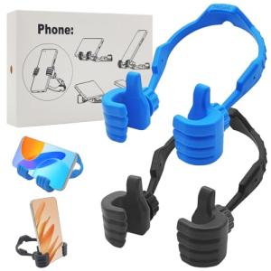 YuCool Cell Phone Stand Stocking Stuffers for Teens Girls Boys Kids Gifts 2 Pack Thumbs Up Lazy Phone Stand for iPhone Cell Phone Holder for Desk for Christmas Birthday Funny Cool Gadgets Ideas