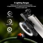 APEXEL HB100-HD Mobile Macro Lens, F1.8 with 45 Fill Light Modes, 10X Mobile Phone Lens with Phone Clip, Compatible with iPhone 17/16/15, Samsung, Google Pixel, and Other Smartphones