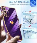 LeYi for Samsung Galaxy A17 4G/5G Phone Case with 2 Tempered Glass Screen Protector, Scratch Resistant Silicone Cover, Slim Soft TPU Shockproof Protective Mobile Case for A 17 - Darkpurple