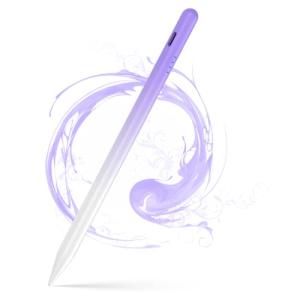 Tablet Pen, Digital, Stylus Pens for Touch Screens, Compatible with iPhone, Samsung/Android Smart Phone, Magnetic Pen Rechargeable Tablet Writing Drawing Pencil (Gradient purple)