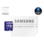 Samsung PRO Plus microSD Memory Card + Adapter, 1TB MicroSDXC, Up to 180 MB/s, Full HD & 4K UHD, UHS-I, C10, U3, V30, A2 for Android Phones, Tablets, GoPRO, DJI Drone, MB-MD1T0SA/AM, 2024