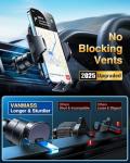 VANMASS [2025 True Military-Grade Best Car Phone Holder [Upgraded Suction & Clip] Rotatable Universal Mobile Phone Mount Dashboard Windscreen Vent for iPhone 17 Pro Max 16 15 14 Samsung, Dark Black