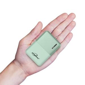 Portable Power Bank Chargers 10000mAh, High Capacity External Battery Packs 2.4 A 2 Ports with USB Type C Compatible for iPhone Samsung Android Mobile Phone Nintendo Switch and Tablets (Green)