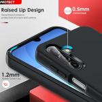 LeYi for Samsung Galaxy A17 Phone Case with 2 Tempered Glass Screen Protector, 2 Camera Lens Protector and Invisible Metal Ring Stand Holder, Shockproof Protective Mobile Cover for A17 - Black