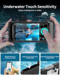 Lanhiem Waterproof Phone Case Universal, Professional IPX8 Waterproof 15M Diving Phone Cover [Underwater Touchscreen] Case for iPhone Samsung Google Xiaomi and 4.7-6.9'' Mobile Phones, Black