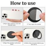 Mobile Phone Ring Holder, 360 Degree Rotation 4 mm Ultra Thin Ring Stand, Mobile Phone Holder Finger for Smartphone, Universal Self-Adhesive Plastic Ring with 3M Adhesive for iPhone Samsung