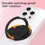 Mobile Phone Ring Holder, 360 Degree Rotation 4 mm Ultra Thin Ring Stand, Mobile Phone Holder Finger for Smartphone, Universal Self-Adhesive Plastic Ring with 3M Adhesive for iPhone Samsung