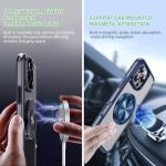 Magnetic Phone Ring Holder for Magsafe 360 Rotating Cell Phone Ring Stand Finger Grip Kickstand Supports Wireless Charging for Iphone 16 Pro Max 15 14 13 12 Android Samsung Black