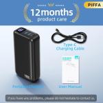 PIFFA 50000mAh Portable Charger Power Bank,22.5W Fast Charging Portable Phone Charge USB-C PQ3.0 QC4.0,LED Display, Battery Pack for iPhone 17/16/15 Pro Samsung Google, for Travel Camping Essential