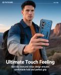 FNTCASE for Samsung Galaxy S25-FE Case: Military Grade Drop Proof Protection Mobile Cover with Kickstand | Matte Textured Rugged Shockproof TPU | Protective Sturdy Phone Case Blue