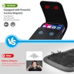 ACCKUO Leather Phone Holster with Strong Metal Belt Clip and Magnetic Closure Compatible with Samsung Galaxy S25/S24/S23/S22/S21/S20 Ultra, XL-Black