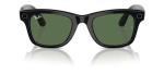 Ray-Ban Meta (Gen 1), Wayfarer, Shiny Black | Smart AI Glasses for Men, Women — 12 MP Ultra-Wide Camera, Open-Ear Speakers for Audio, Video Recording and Bluetooth — Green Lenses — Wearable Technology