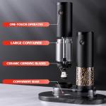 Electric Salt and Pepper Grinder Set Automatic Battery Pepper Mill Shakers Adjustable Coarseness Upgraded Larger Capacity with Led Home and Kitchen Appliances Christmas Gifts for Women