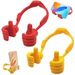 YuCool Stocking Fillers for Teenage Boys Girls Adults 2 Pack Thumb Up Lazy Phone Stand Gifts for Christmas,iPhone Cell Phone Holder for Desk Fun Gifts for Christmas Kids Men Women Wife