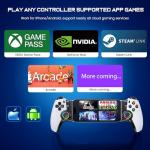 ALEEMTRY Bluetooth Mobile Gaming Controller for iPhone/Android/Switch 2/Switch/Tables,Wireless Gamepad for Xbox/Steam/GeForce Now/MFi Apple Arcade/Roblox,Phone Controller with Hall Effect Joystick/RGB