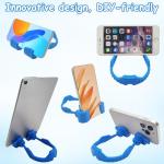 YuCool Stocking Fillers for Teenage Boys Girls Adults Cell Phone Stand 2 Pack Black Thumbs Up Lazy Phone Stand for iPhone Cell Phone Holder for Desk Fun Gifts for Christmas Kids Men Women Wife