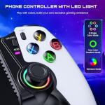 ALEEMTRY Bluetooth Mobile Gaming Controller for iPhone/Android/Switch 2/Switch/Tables,Wireless Gamepad for Xbox/Steam/GeForce Now/MFi Apple Arcade/Roblox,Phone Controller with Hall Effect Joystick/RGB