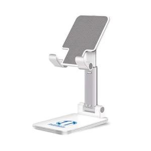 INDOTEAM Foldable Phone Stand for Desk - Height Adjustable Phone Holder Cradle Dock Universal Foldable Tablet Stand compatible with Samsung iPhone iPad Kindle – Mobile Holder White