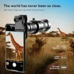 Evil Eye 28X HD Telephoto Lens for Smartphones - Zoom Lens for iPhone/Samsung/Android/Huawei/Xiaomi, Portable & Ultral Light, Ideal for Concert Watching, Sports Games, Birding