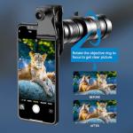 Evil Eye 28X HD Telephoto Lens for Smartphones - Zoom Lens for iPhone/Samsung/Android/Huawei/Xiaomi, Portable & Ultral Light, Ideal for Concert Watching, Sports Games, Birding