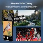 Evil Eye 28X HD Telephoto Lens for Smartphones - Zoom Lens for iPhone/Samsung/Android/Huawei/Xiaomi, Portable & Ultral Light, Ideal for Concert Watching, Sports Games, Birding