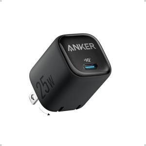 Anker 25W USB C Charger Block, Compact and Foldable, Supports PPS Fast Charging for Galaxy S24/Z Fold/Z Flip/Tab, iPhone 17/16 Series, iPad (Black)