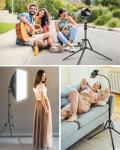 Nineigh 79" Tall Tripod for Smarhone, Mobile Phone Tripod with Flexible Gooseneck & Remote, Reverse Folding iPhone Stand for Filming, Compatible with Camera/Ring Light/Small Softbox