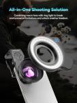 APEXEL 100Ultra Macro Lens with Ring Light - Enhanced Version Smartphone Lens for iPhone, Samsung, Pixel