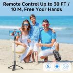 SelfieShow Removable Remote Control, 10 m Range, Compact and Portable Wireless Remote Control Compatible with iPhone/Android for Selfie Stick & Smartphones
