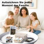 HPRT Desktop Photo Printer 10 cm x 15 cm with 20 Sheets Photo Paper & 1 Ribbon, Instant Image Printer for iPhone, Smartphone, Thermal Dye Sublimation, Wi-Fi Connection, Home, Beige